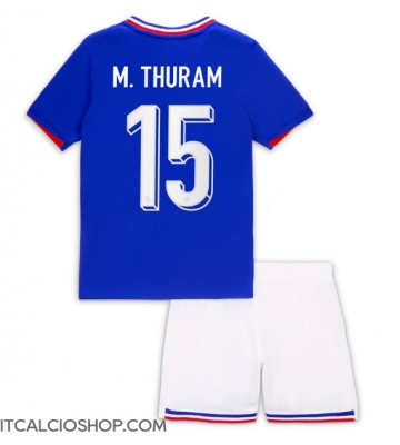 Francia Marcus Thuram #15 Prima Maglia Bambino Europei 2024 Manica Corta (+ Pantaloni corti)